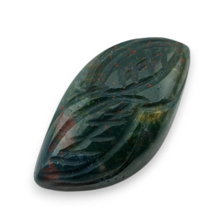 Heliotrop kaboszon carved 27x14 mm nr 29