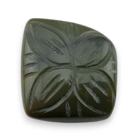 Heliotrop kaboszon carved 35x19 mm nr 30 Heliotrop kaboszon carved 35x19 mm nr 30