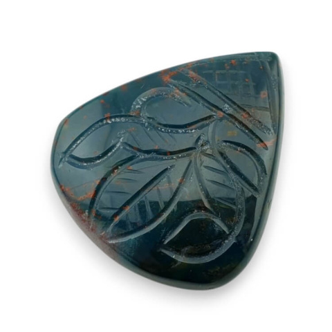 Heliotrop kaboszon carved 35x31 mm nr 17 Heliotrop kaboszon carved 35x31 mm nr 17