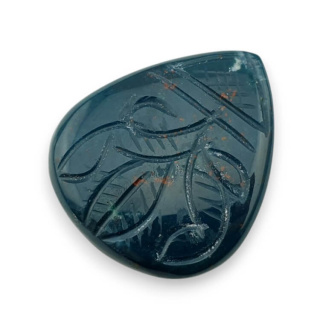 Heliotrop kaboszon carved 36x31 mm nr 18