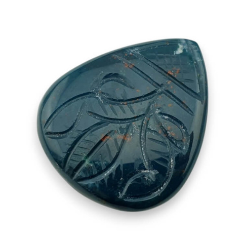Heliotrop kaboszon carved 36x31 mm nr 18 Heliotrop kaboszon carved 36x31 mm nr 18