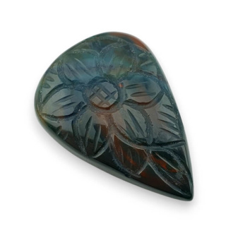 Heliotrop kaboszon carved 37x26 mm nr 5