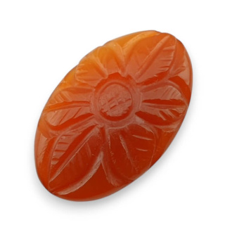 Karneol kaboszon carved 28x18 mm nr 87