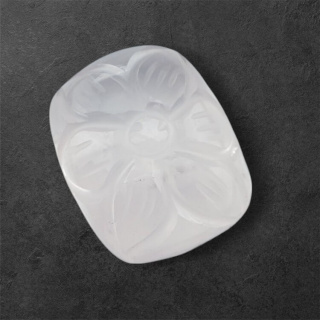 Kwarc różowy kaboszon carved 23x19 mm nr 33