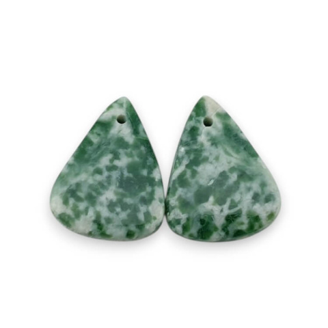 Agat drzewny para kaboszonów z dziurką 19x14 mm nr P716 Agat drzewny para kaboszonów z dziurką 19x14 mm nr P716