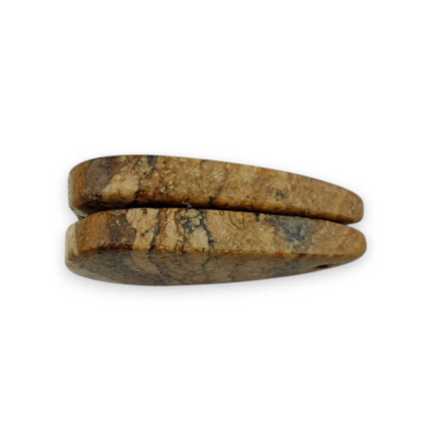 Jaspis krajobrazowy para kaboszonów z dziurką 26x11 mm nr P757 Jaspis krajobrazowy para kaboszonów z dziurką 26x11 mm nr P757