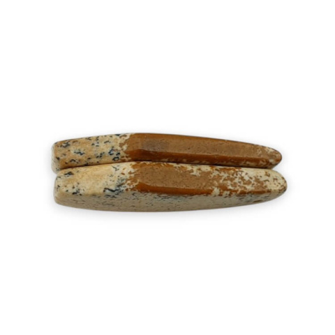 Jaspis krajobrazowy para kaboszonów z dziurką 27x12 mm nr P750 Jaspis krajobrazowy para kaboszonów z dziurką 27x12 mm nr P750