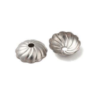 Czapeczki do koralików stal szlachetna 7x2 mm 10 szt