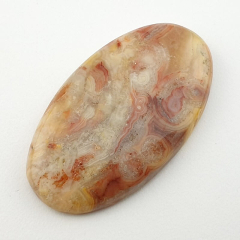 Agat koronkowy żółty kaboszon 44x25 mm nr 29 Agat koronkowy żółty kaboszon 44x25 mm nr 29