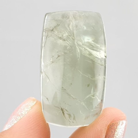 Prazjolit kaboszon 28x16 mm nr 66 Prazjolit kaboszon 28x16 mm nr 66