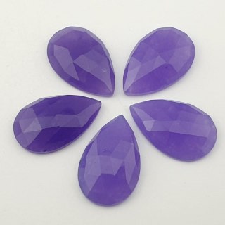 Jadeit lilac kaboszon fasetowany 26x16 mm 1 szt