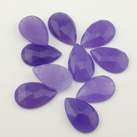 Jadeit lilac kaboszon fasetowany 26x16 mm 1 szt