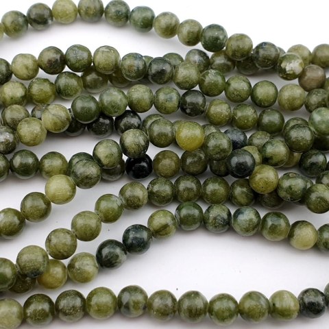 Serpentynit - antygoryt kula 6 mm sznur Serpentynit - antygoryt kula 6 mm sznur