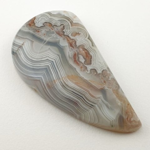 Agat koronkowy kaboszon 35x19 mm nr 156 Agat koronkowy kaboszon 35x19 mm nr 156
