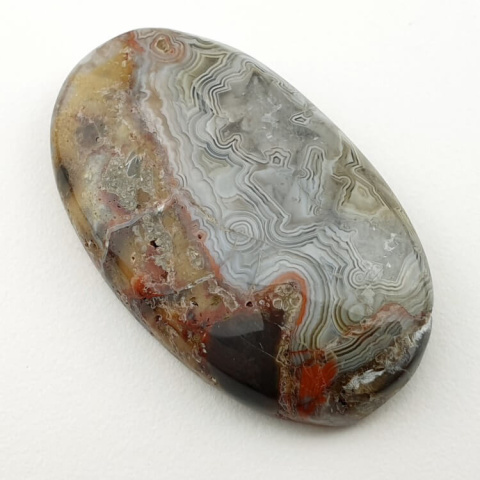 Agat koronkowy kaboszon 37x22 mm nr 121 Agat koronkowy kaboszon 37x22 mm nr 121