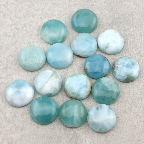Larimar kaboszon fi 15 mm 1 szt Larimar kaboszon fi 15 mm 1 szt