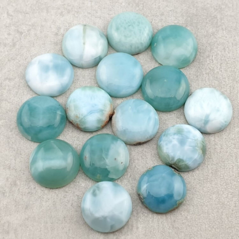 Larimar kaboszon fi 15 mm 1 szt Larimar kaboszon fi 15 mm 1 szt