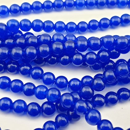 Jadeit royal blue kula 8 mm 10 szt