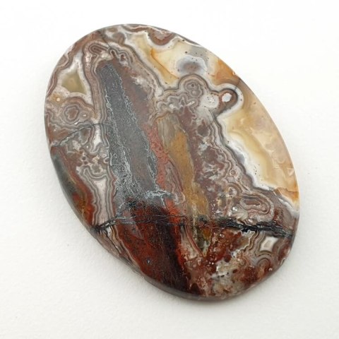 Agat koronkowy kaboszon 39x28 mm nr 176 Agat koronkowy kaboszon 39x28 mm nr 176