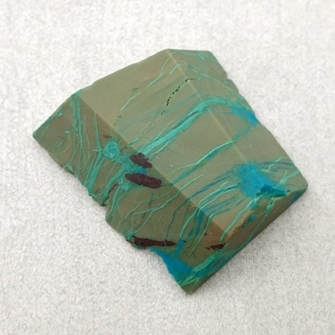 Chryzokola cięta surowa 23x20 mm nr 91 Chryzokola cięta surowa 23x20 mm nr 91