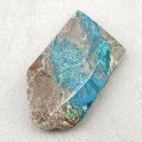 Chryzokola z azurytem cięta surowa 36x23 mm nr 48 Chryzokola z azurytem cięta surowa 36x23 mm nr 48