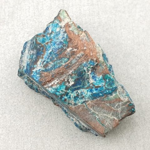 Chryzokola z azurytem cięta surowa 37x23 mm nr 12 Chryzokola z azurytem cięta surowa 37x23 mm nr 12