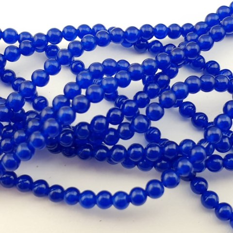 Jadeit royal blue kula 4 mm sznur