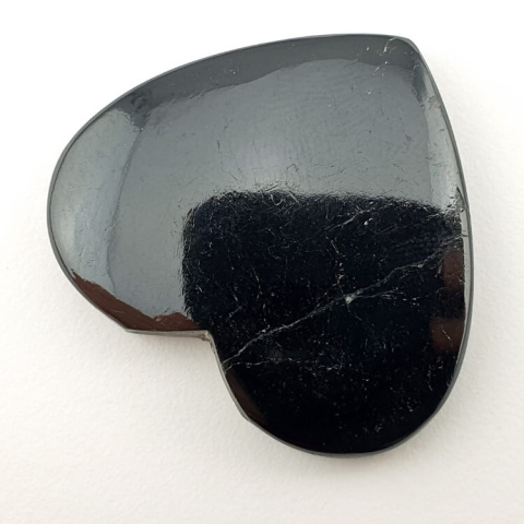 Czarny Turmalin kaboszon serce 36x32 mm nr 47 Czarny Turmalin kaboszon serce 36x32 mm nr 47