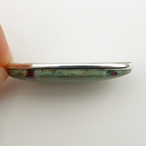 Rubin w fuchsycie zawieszka 41x22 mm nr 3