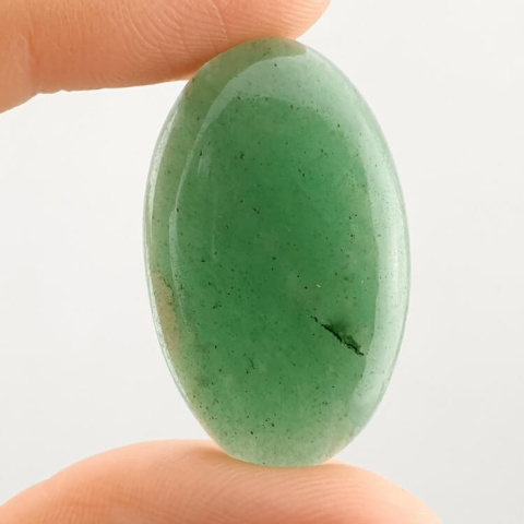 Jadeit zielony kaboszon 32x19 mm nr 38 Jadeit zielony kaboszon 32x19 mm nr 38