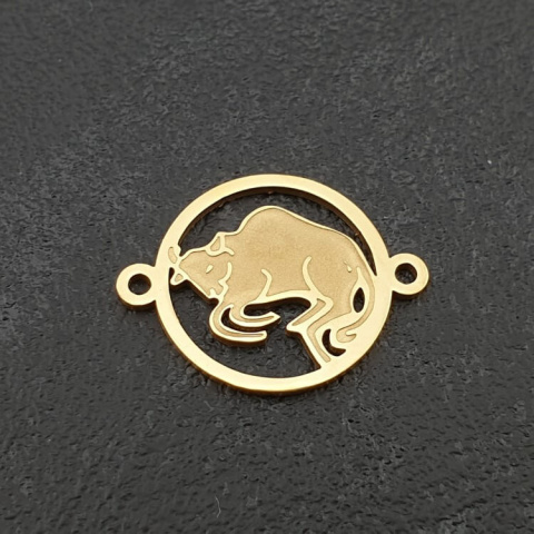 Łącznik Byk stal chirurgiczna kolor złoty 21 mm Łącznik Byk stal chirurgiczna kolor złoty 21 mm