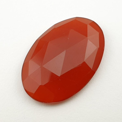 Karneol kaboszon fasetowany 27x18 mm nr 9 Karneol kaboszon fasetowany 27x18 mm nr 9