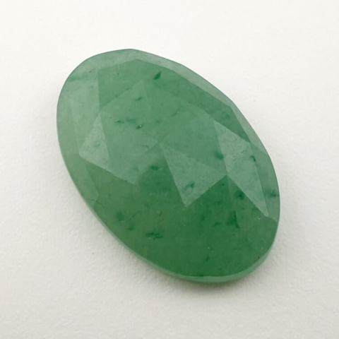 Awenturyn zielony kaboszon fasetowany 26x17 mm nr 6 Awenturyn zielony kaboszon fasetowany 26x17 mm nr 6