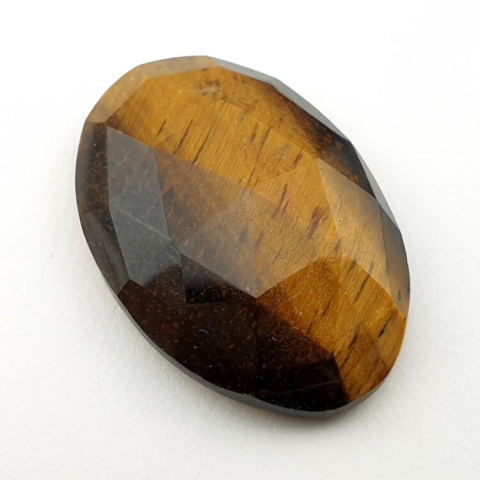 Tygrysie oko kaboszon fasetowany 30x20 mm nr 19 Tygrysie oko kaboszon fasetowany 30x20 mm nr 19