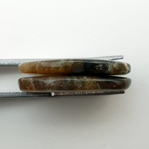 Agat para kaboszonów z dziurką 23x16 mm nr P235 Agat para kaboszonów z dziurką 23x16 mm nr P235