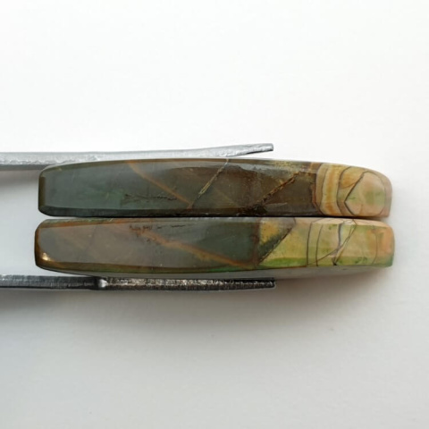 Jaspis cherry creek para kaboszonów z dziurką 33x13 mm nr P342 Jaspis cherry creek para kaboszonów z dziurką 33x13 mm nr P342