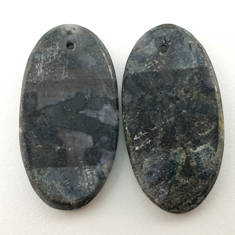 Jaspis gabro para kaboszonów z dziurką 26x14 mm nr P439 Jaspis gabro para kaboszonów z dziurką 26x14 mm nr P439