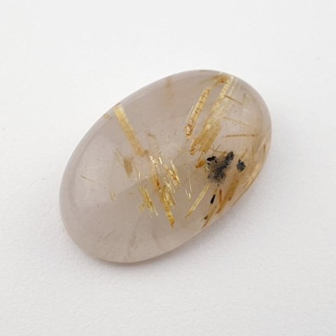 Kwarc z rutylem kaboszon 24x16 mm nr 23 Kwarc z rutylem kaboszon 24x16 mm nr 23
