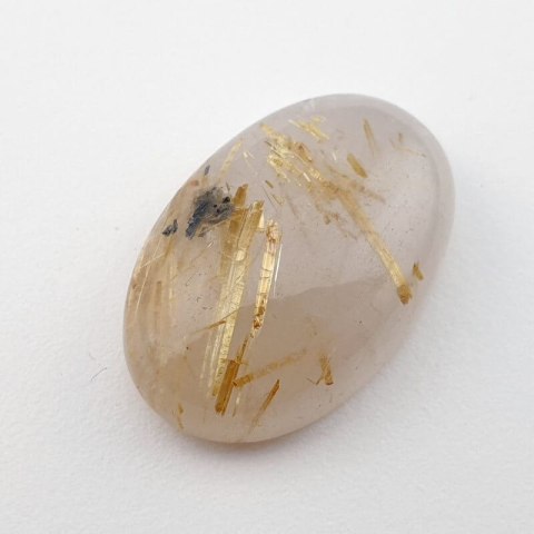Kwarc z rutylem kaboszon 24x16 mm nr 23 Kwarc z rutylem kaboszon 24x16 mm nr 23