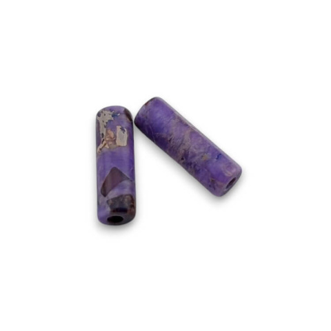 Jaspis cesarski blue violet walec 13x4 mm 2 szt