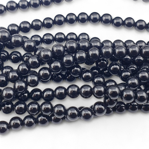Onyks czarny agat kula 6 mm 20 szt Onyks czarny agat kula 6 mm 20 szt