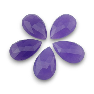 Jadeit lilac kaboszon fasetowany 26x16 mm 1 szt