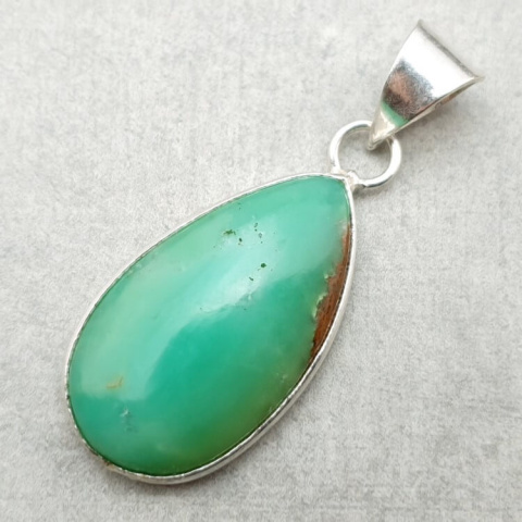 Chryzopraz zawieszka 28x16 mm nr 168 Chryzopraz zawieszka 28x16 mm nr 168