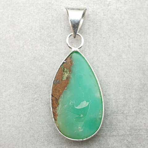 Chryzopraz zawieszka 28x16 mm nr 168 Chryzopraz zawieszka 28x16 mm nr 168