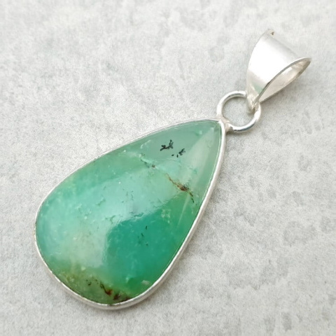 Chryzopraz zawieszka 28x17 mm nr 133 Chryzopraz zawieszka 28x17 mm nr 133