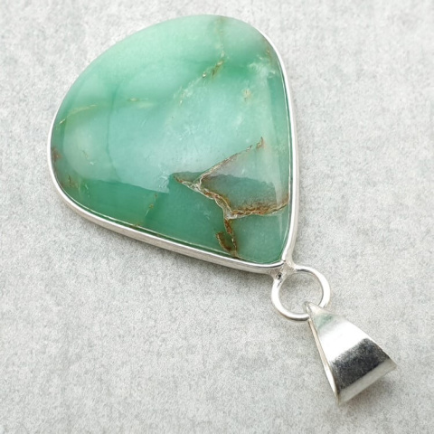 Chryzopraz zawieszka 28x26 mm nr 144 Chryzopraz zawieszka 28x26 mm nr 144