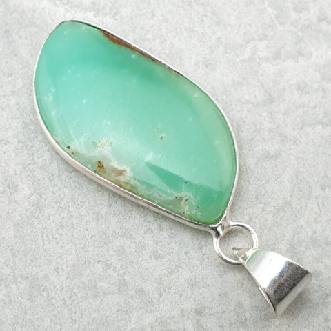 Chryzopraz zawieszka 35x18 mm nr 132 Chryzopraz zawieszka 35x18 mm nr 132